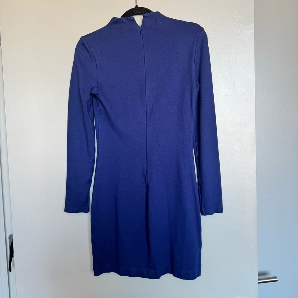 Babaton Contour Back Zip Dress in Blue Size 8 - Picture 2 of 3